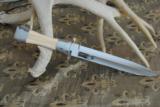 EDWARD N KALFAVAN CUSTOM DAGGER - FOSILIZED WALRUS IVORY HANDLE - 2 of 6