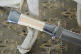 EDWARD N KALFAVAN CUSTOM DAGGER - FOSILIZED WALRUS IVORY HANDLE - 3 of 6