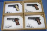 COLT PISTOL 1911 WORLD WAR I COMMEMORTAIVE SET OF 4 - ALL MATCHING SERIAL NUMBERS - 1 of 7