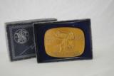 SMITH & WESSON MODEL 600 - ORIGINAL BRASS BELT BUCKLE FROM 1975- 1 of 4