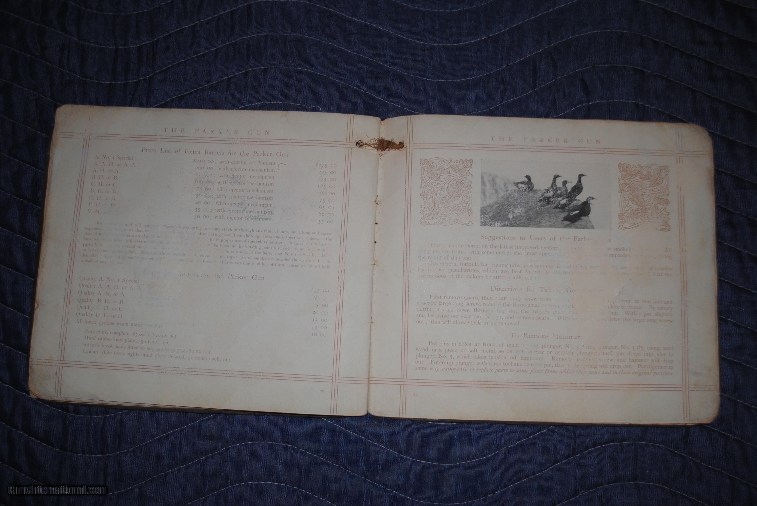 ORIGINAL PARKER BROTHERS SHOTGUN ACORN CATALOG