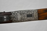 MERKEL 203E LUXUS - 20 GAUGE - DOUBLE TRIGGERS - DEEP GAME SCENE ENGRAVED WITH OAK LEAF CARVED STOCK - OAK AND LEATHER CASE - 6 of 19