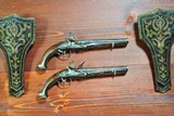 ANTIQUE (17th to 18th CENTURY) MATCHED PAIR OF ITALIAN FLINTLOCK PISTOLS WITH HOLSTERS - HIGH CONDITION - 2 of 20