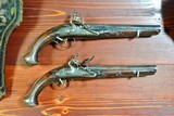 ANTIQUE (17th to 18th CENTURY) MATCHED PAIR OF ITALIAN FLINTLOCK PISTOLS WITH HOLSTERS - HIGH CONDITION - 16 of 20