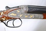 SIMSON MEISTERWERK - TWO BARREL SET 12/16 GA - ENGRAVED WITH GOLD / IVORY INLAYS - BEYOND COMPARE - CASED - 1 of 21