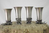 PEWTER GAME ANIMAL DRINKING CUPS - SET OF 4 - 2 of 5
