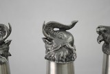PEWTER GAME ANIMAL DRINKING CUPS - SET OF 4 - 5 of 5