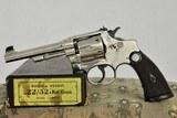 SMITH & WESSON PRE WAR KIT GUN IN 22 LR - 1940 PRODUCTION - NICKEL PLATED WITH BOX - RARE PIECE COMPLETE WITH FACTORY LETTER - SALE PENDING - 1 of 23
