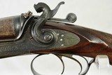 WILLIAM GREENER 12 GAUGE HAMMER DOUBLE MADE IN THE EARLY 1850'S - WELL ENGRAVED WITH HIGHLY FIGURED WOOD - SALE PENDING - 4 of 22