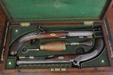 HW MORTIMER ENGLISH DUELING PISTOLS - CASED COMPLETE - CIRCA 1814-1822 - 1 of 16