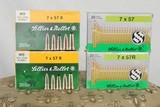 FOUR BOXES OF 7 X 57R CARTRIDGES BY SELLIER & BELLOT