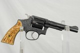 ENGRAVED VINTAGE SMITH & WESSON WITH STAG GRIPS - 4 of 9