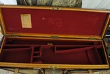 VINTAGE ENGLISH OAK & LEATHER GUN CASE FOR SIDE BY SIDE