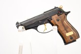 BERETTA 84 EL PRESENTATION GUN - FACTORY HAND ENGRAVED / GOLD PLATED PARTS / FACTORY LEATHER CASE - UNFIRED - RARE - 8 of 14