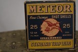 FULL BOX OF VINTAGE 12 GAUGE METEOR TRAP LOADS