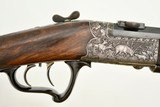 EXQUISITE CARL STIEGELE SINGLE SHOT ENGRAVED RIFLE IN 6.5 X 52 (25-35 WINCHESTER) - ROYAL BAVARIAN COURT MAKER - 5 of 24