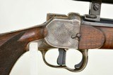 ICONIC HEEREN ACTION SINGLE SHOT RIFLE BY MAX HEYM (SUHL, GERMANY) WITH VARIABLE POWER SCOPE - 15 of 20