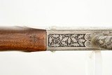 GERMAN FALLING BLOCK RIFLE - OAK LEAF & GAME SCENE ENGRAVED - .25-.35 IMPROVED - 12 of 20