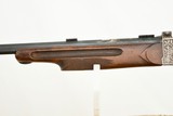 GERMAN FALLING BLOCK RIFLE - OAK LEAF & GAME SCENE ENGRAVED - .25-.35 IMPROVED - 11 of 20