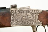 GERMAN FALLING BLOCK RIFLE - OAK LEAF & GAME SCENE ENGRAVED - .25-.35 IMPROVED - 3 of 20