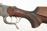 GERMAN FALLING BLOCK RIFLE - OAK LEAF & GAME SCENE ENGRAVED - .25-.35 IMPROVED - 8 of 20
