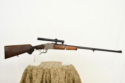GREIFELT IDEAL ACTION FALLING BLOCK STALKING RIFLE - 8.15 X 46R - Image 4 of 21