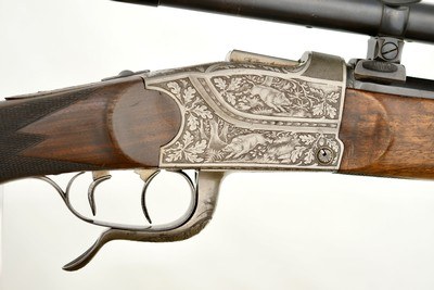 GREIFELT IDEAL ACTION FALLING BLOCK STALKING RIFLE - 8.15 X 46R