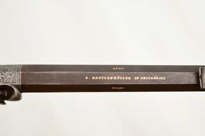G. BEUTTENMULLER IN CHICAGO - ANTIQUE SCHUETZEN TARGET RIFLE - Image 14 of 20