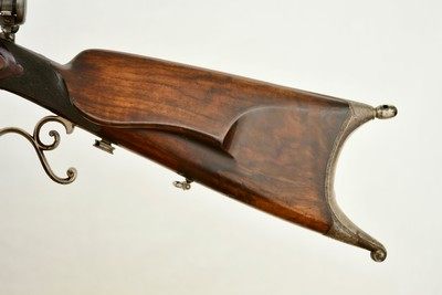 G. BEUTTENMULLER IN CHICAGO - ANTIQUE SCHUETZEN TARGET RIFLE - Image 5 of 20