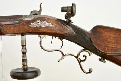 G. BEUTTENMULLER IN CHICAGO - ANTIQUE SCHUETZEN TARGET RIFLE - Image 2 of 20