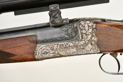 GUSTLOFF WERKE (SIMSON) - SINGLE SHOT RIFLE - 7 X 65R - HIGHLY ENGRAVED - 1941