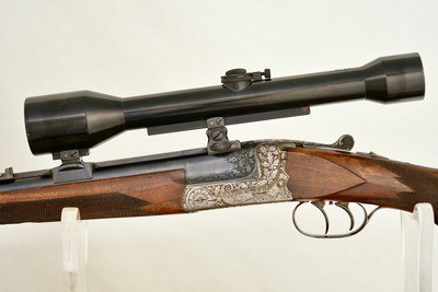 GUSTLOFF WERKE (SIMSON) - SINGLE SHOT RIFLE - 7 X 65R - HIGHLY ENGRAVED - 1941 - Image 3 of 25