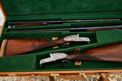 BEST QUALITY VICTOR SARASQUETA - MATCHED PAIR OF SIDELOCK GAME GUNS - Image 1 of 25