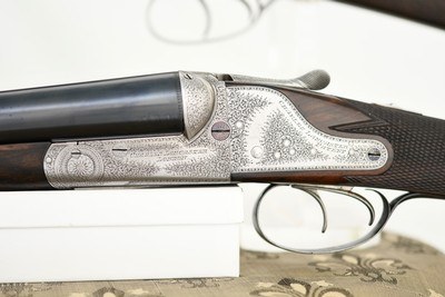 CHARLES LANCASTER MATCHED PAIR SIDELOCK EJECTOR 12 GAUGE – BEST ENGLISH PAIR – 1901 – CASED - Image 10 of 20