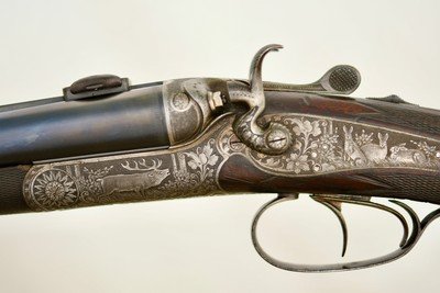 FRANZ SODIA COMBINATION HAMMER GUN - .22 SAVAGE HIGH POWER (5.6 X 52R) / 20 GAUGE - FERLACH, AUSTRIA - 1937