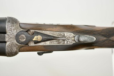 AYA MODEL 53E – 20 GAUGE – ALL OPTION GUN – HAND DETACHABLE SIDELOCKS – SIDECLIPS – THIRD FASTENER - Image 19 of 23