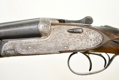 AYA MODEL 53E – 20 GAUGE – ALL OPTION GUN – HAND DETACHABLE SIDELOCKS – SIDECLIPS – THIRD FASTENER - Image 1 of 23