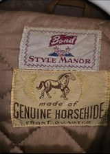 1940-50's Horsehide motorcycle jacket. - 3 of 6