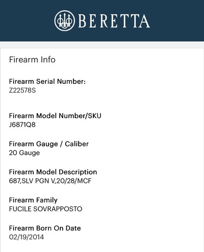 Beretta Silver Pigeon V 20 gauge NIB - Image 8 of 8