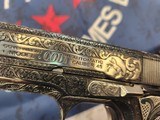 Colt custom, one of a kind, Govt 1911 .45acp 2 tone nickel fully engraved. - 2 of 20