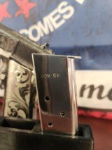 Colt custom, one of a kind, Govt 1911 .45acp 2 tone nickel fully engraved. - 5 of 20
