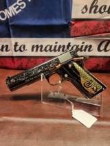 RARE BeautifulColt 1911 45 ACPEngraved, DIAMONDS, Black Nickel, 24 K Gold Small Parts - 12 of 13