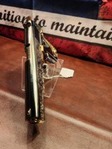 RARE BeautifulColt 1911 45 ACPEngraved, DIAMONDS, Black Nickel, 24 K Gold Small Parts - 2 of 13