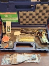 RARE BeautifulColt 1911 45 ACPEngraved, DIAMONDS, Black Nickel, 24 K Gold Small Parts - 13 of 13