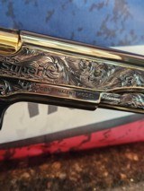 Colt 0911-C .38 SUPER OMG STUNNING GOLD INLAY ENGRAVED BLACK NICKEL - 3 of 15
