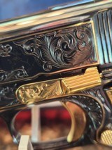 Colt 0911-C .38 SUPER OMG STUNNING GOLD INLAY ENGRAVED BLACK NICKEL - 10 of 15