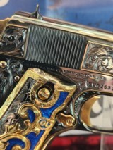 Colt 0911-C .38 SUPER OMG STUNNING GOLD INLAY ENGRAVED BLACK NICKEL - 4 of 15
