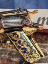 Colt 0911-C .38 SUPER OMG STUNNING GOLD INLAY ENGRAVED BLACK NICKEL - 8 of 15