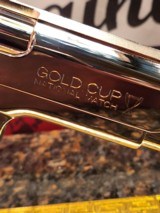 Unbelievable Mirrored Nickel& Rose Gold Super Polished Colt 1911 .45 ACP National Match, Gold Cup.
70 - 3 of 16