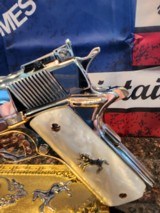 Unbelievable Mirrored Nickel& Rose Gold Super Polished Colt 1911 .45 ACP National Match, Gold Cup.
70 - 13 of 16
